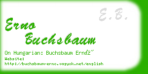 erno buchsbaum business card